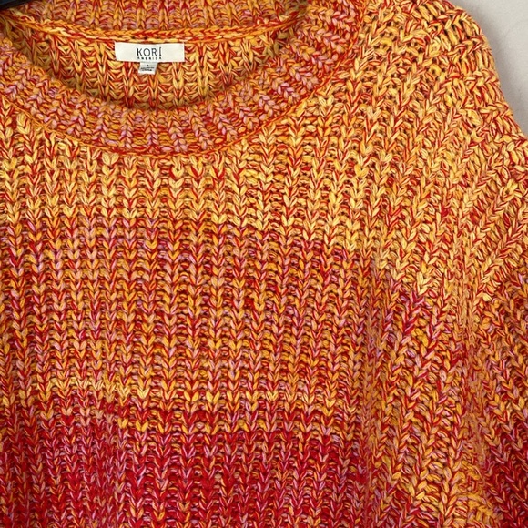 Kori, large, rainbow sweater with wide sleeves/cuffs - Picture 5 of 13